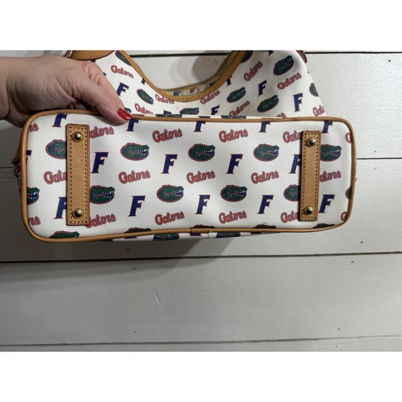 University of Florida Gators Dooney Bourke Pebble Grain Leather Tote Purse White - Picture 5 of 11
